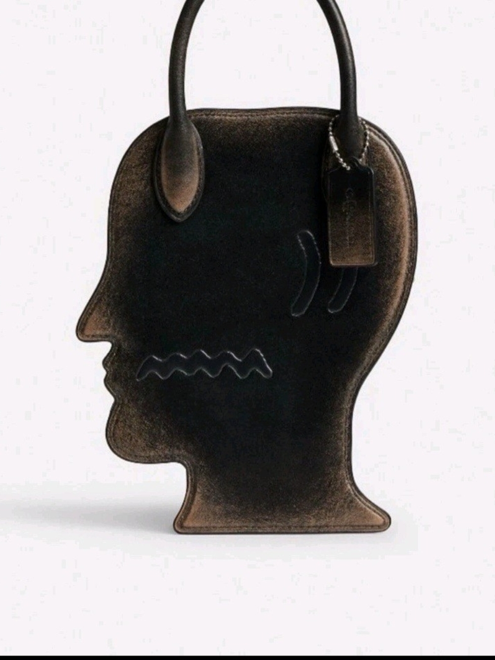 Coach x Braindead Limited Edition Head Bag, Logo Head Bag In Loved Leather